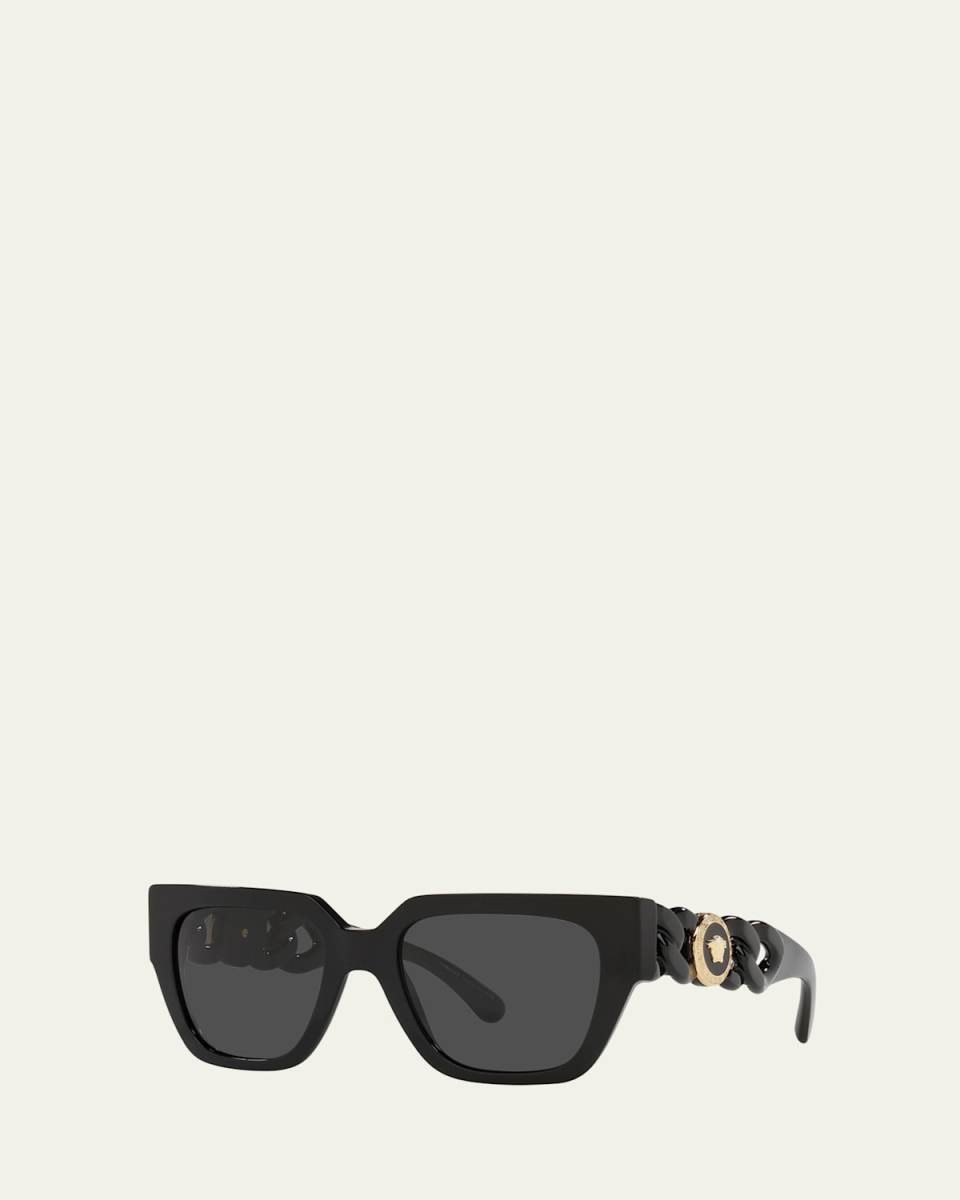 Medusa Coin Square Acetate Sunglasses